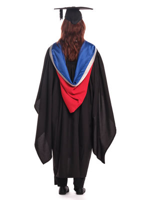 Shiny Black Bachelor Graduation Cap, Gown, Tassel & Hood